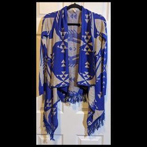 Say What Long Sleeve Aztec Print Cardigan